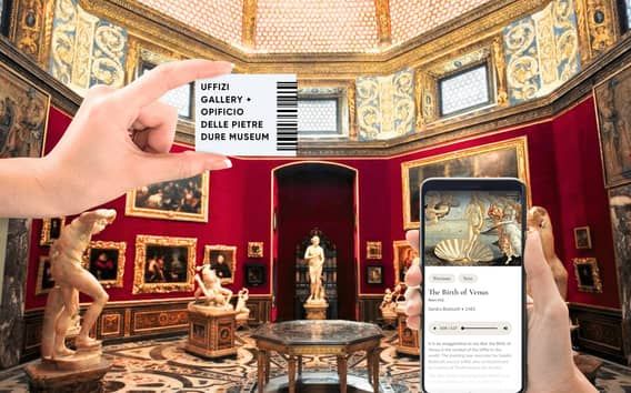 Firenze: Biglietto prioritario per gli Uffizi con l'applicazione audio Masterpieces