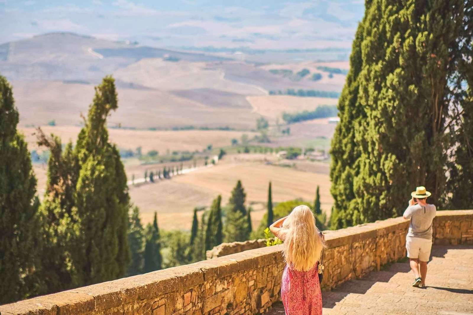 Firenze: Valle dell'Orcia, Montalcino, Pienza con pranzo e vino