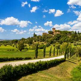 Tour della Val d'Orcia da Firenze con pranzo e vino