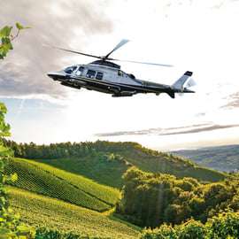 Tour del vino in elicottero nella regione del Chianti