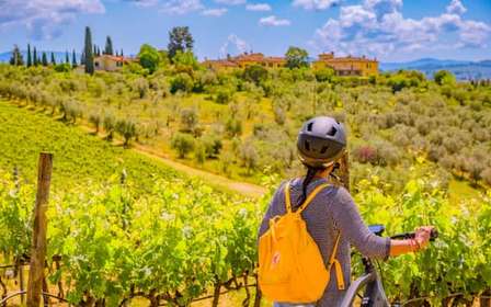 Firenze: Tour del Chianti in E-Bike con pranzo e due degustazioni di vini