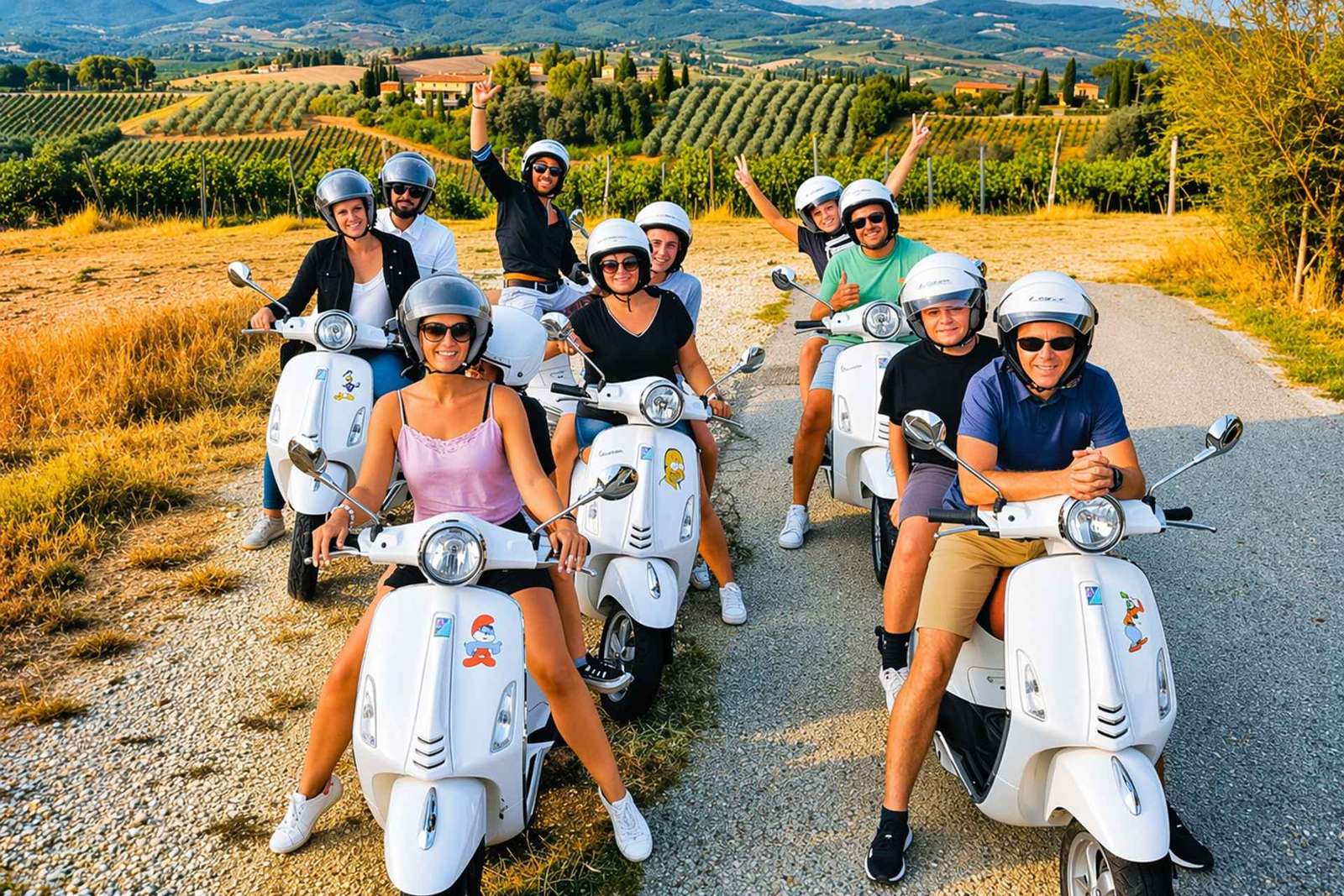 Tour del Chianti in Vespa da Firenze con pranzo e vino