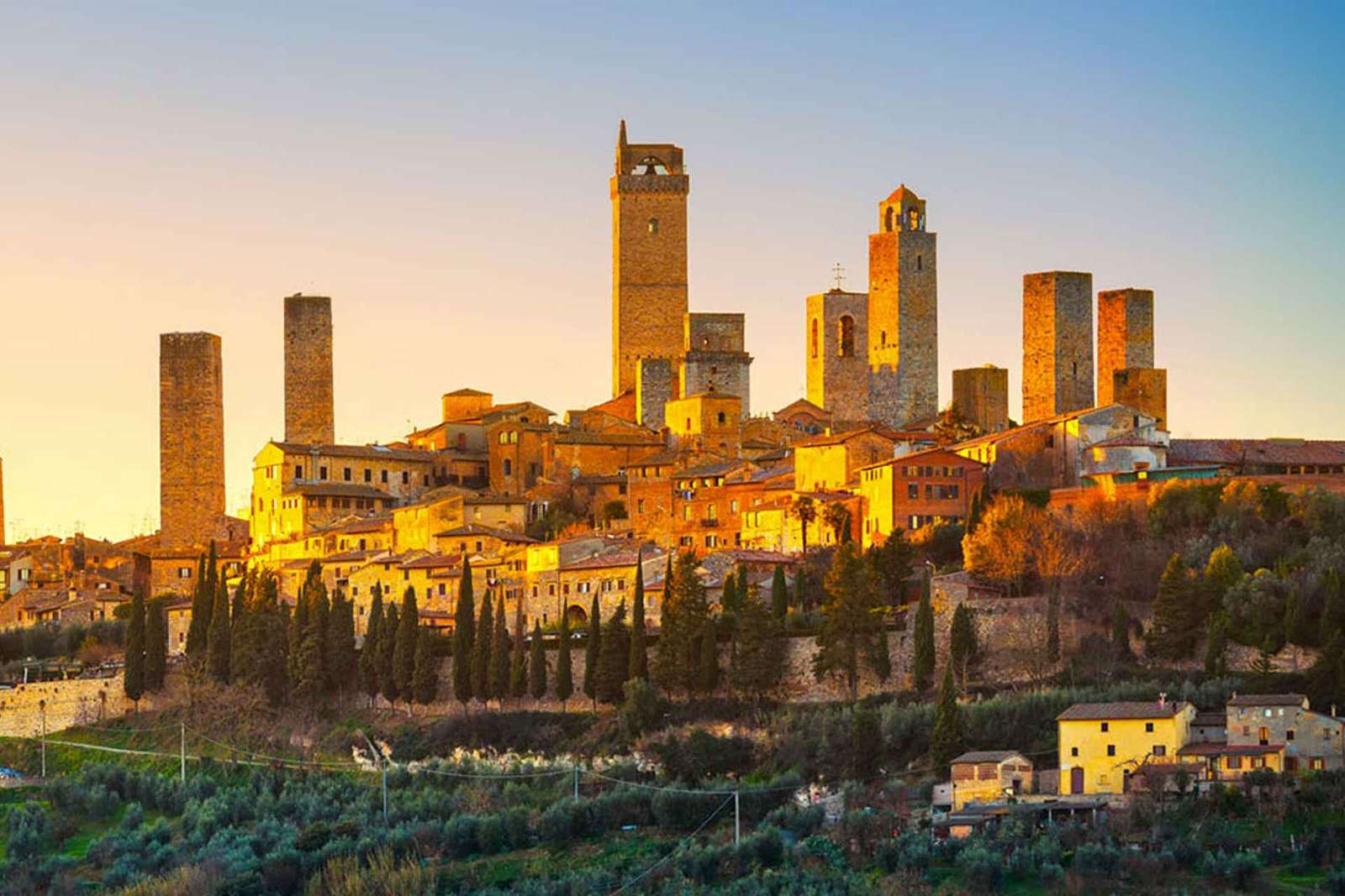 Firenze: Escursione di un giorno con tempo libero a San Gimignano e Siena