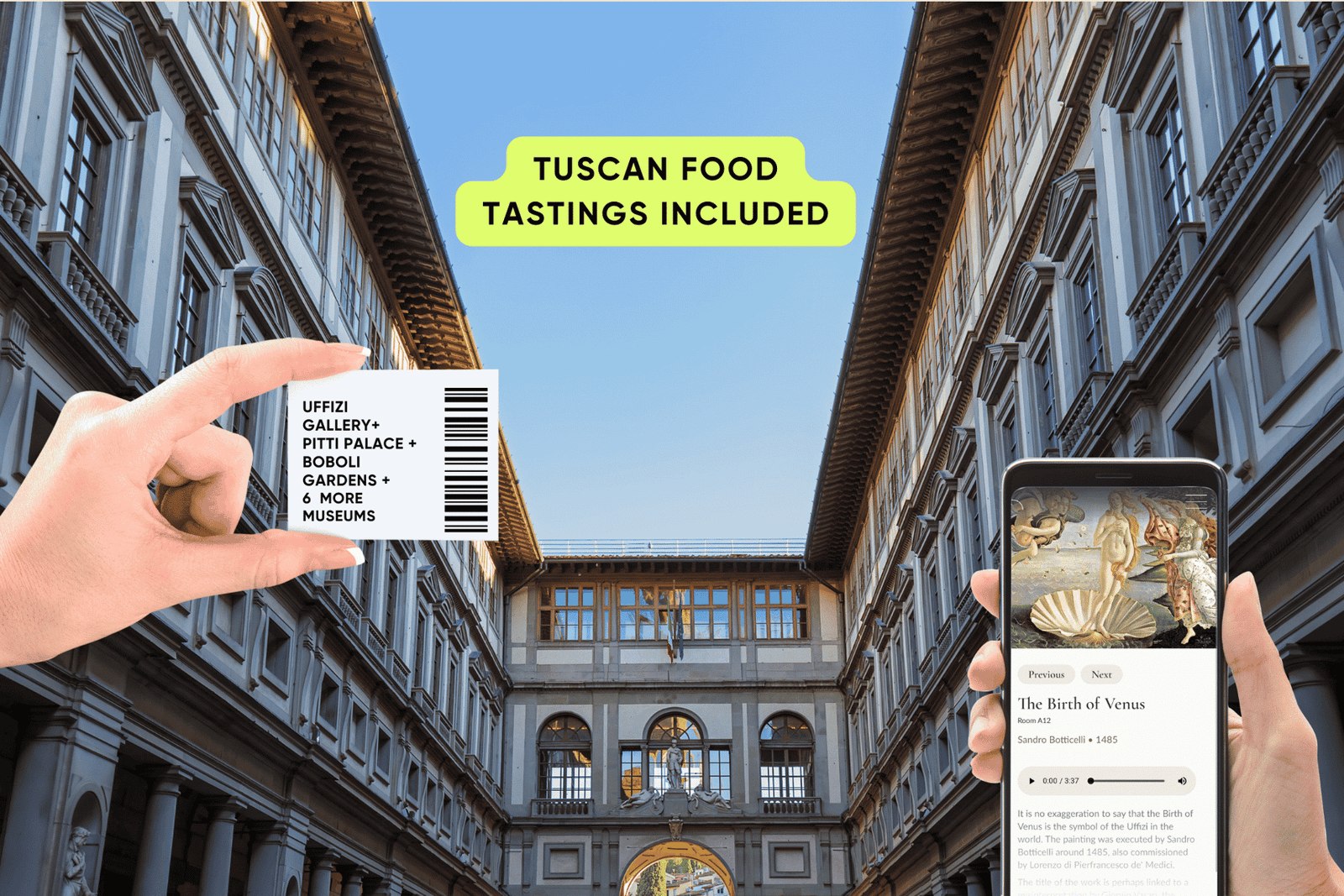 Firenze: Uffizi, Palazzo Pitti e Boboli: biglietto combinato di 5 giorni