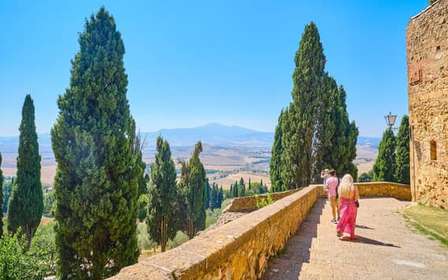 Da Firenze: Tour della Val d'Orcia con degustazione di vini