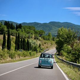 Tour di un giorno in Toscana in Vespa nella regione vinicola del Chianti
