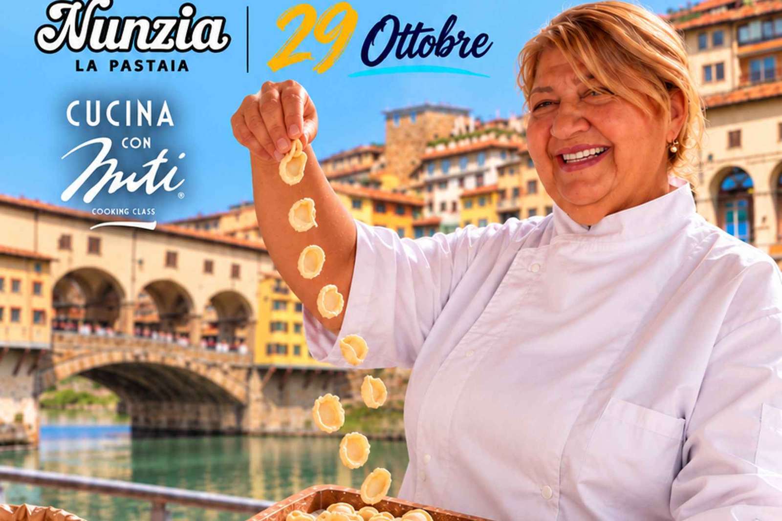 Florence: Pasta Class with Food, Unlimited Wine & Ponte Vecchio View