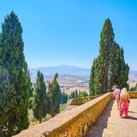 Da Firenze: Tour della Val d'Orcia con degustazione di vini