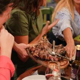 Firenze: Tour gastronomico a piedi con bistecca locale e vino toscano