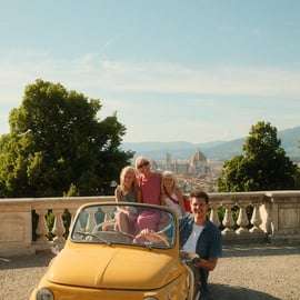 Tour di Firenze in Fiat 500 d'epoca, privato e con Fiesole